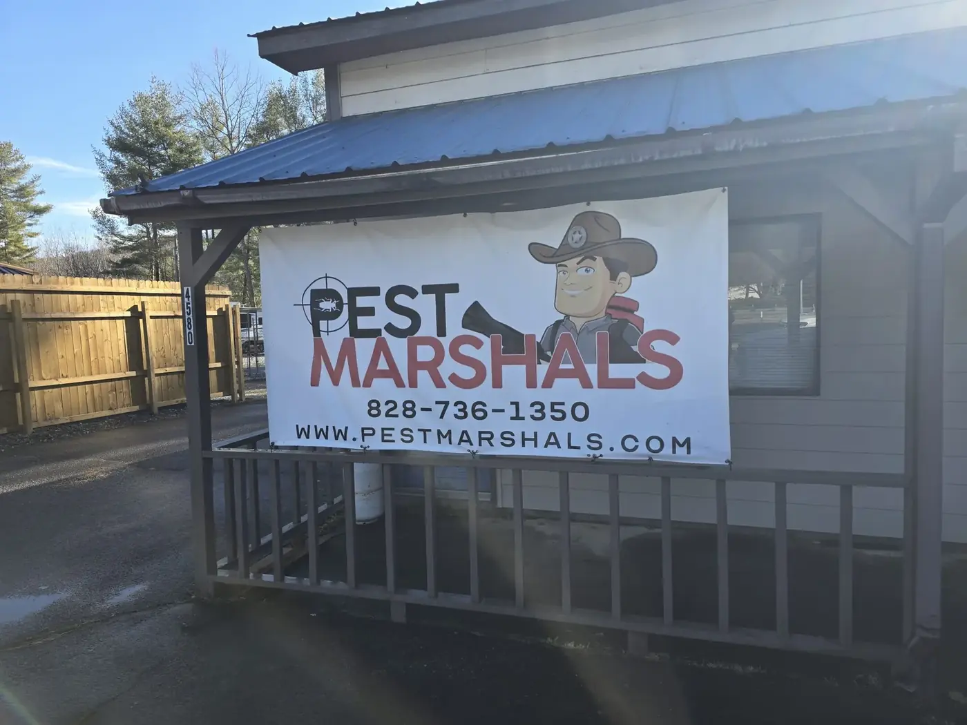 Dusty Allen, owner of Pest Marshals, on a service call in Western NC.
