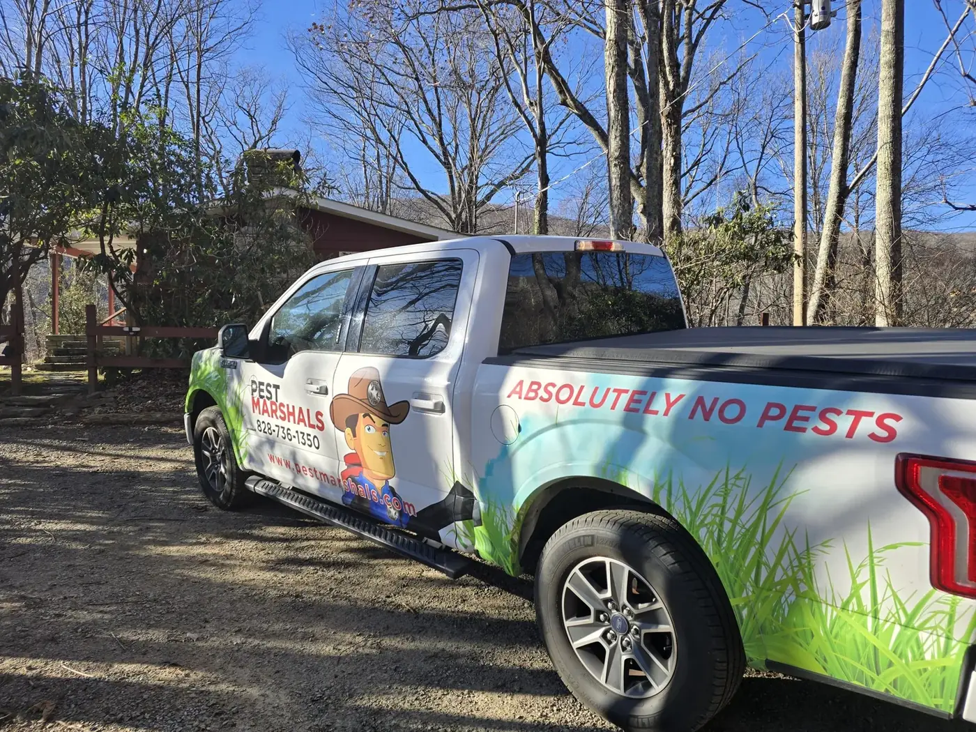 Winter service call at a Western North Carolina home by Pest Marshals