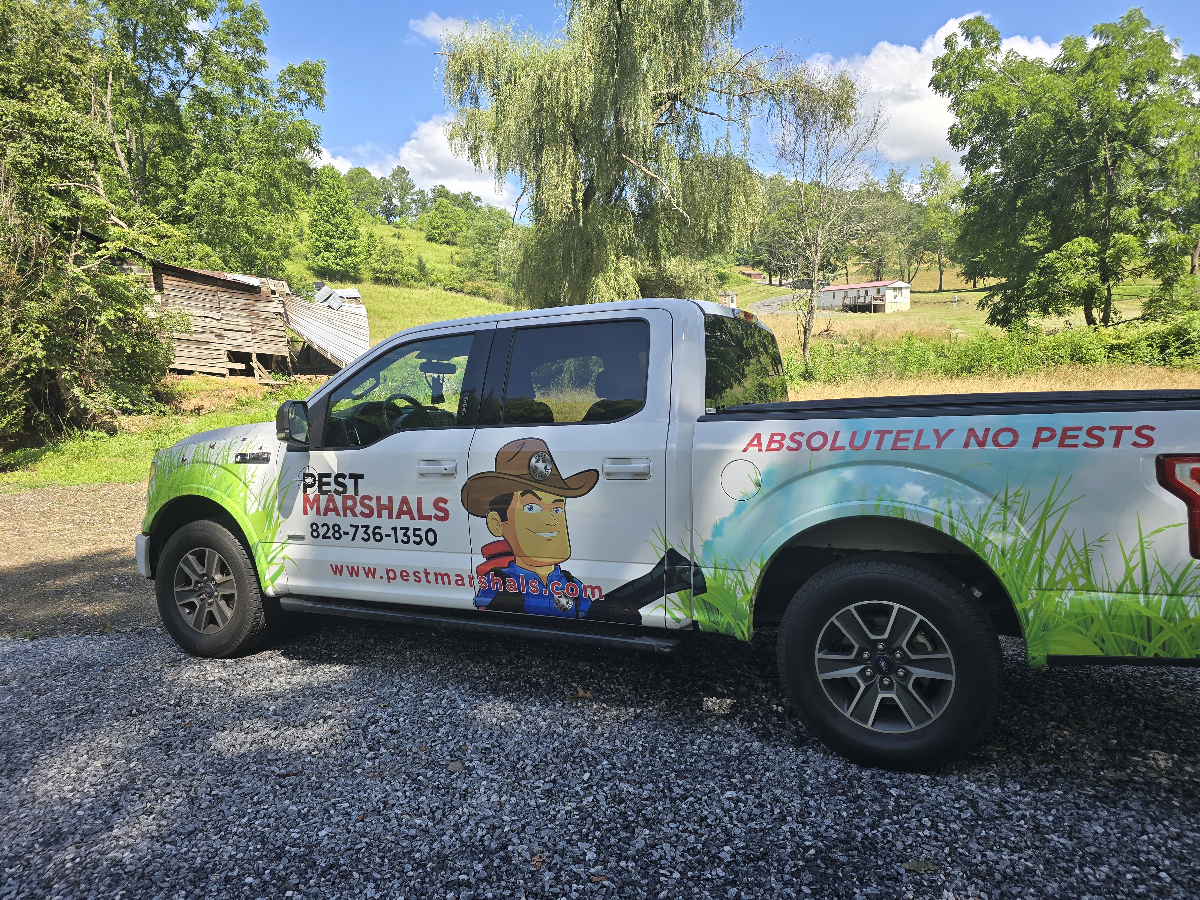 Pest Marshals truck serving Asheville homes in Western North Carolina